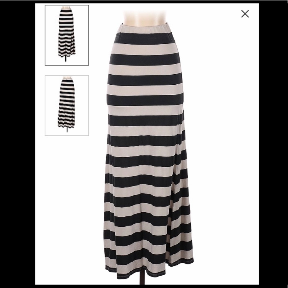 Billabong white/navy maxi skirt